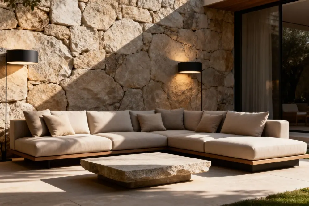 table basse en pierre